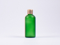 Preview: Grünglasflasche 100ml, mit Tropfmontur Gold